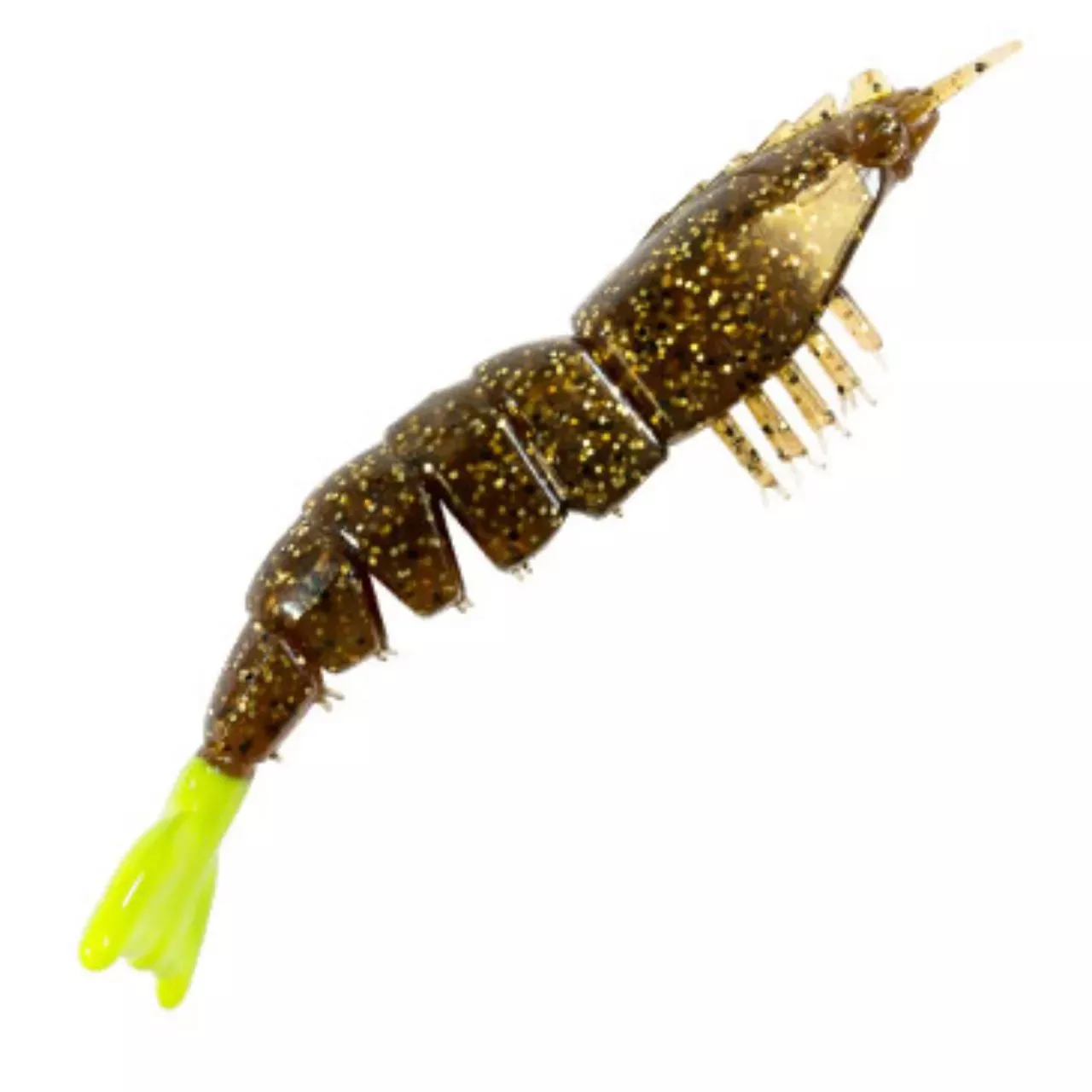 Z-Man EZ ShrimpZ-Rootbeer-Chartreuse Tail